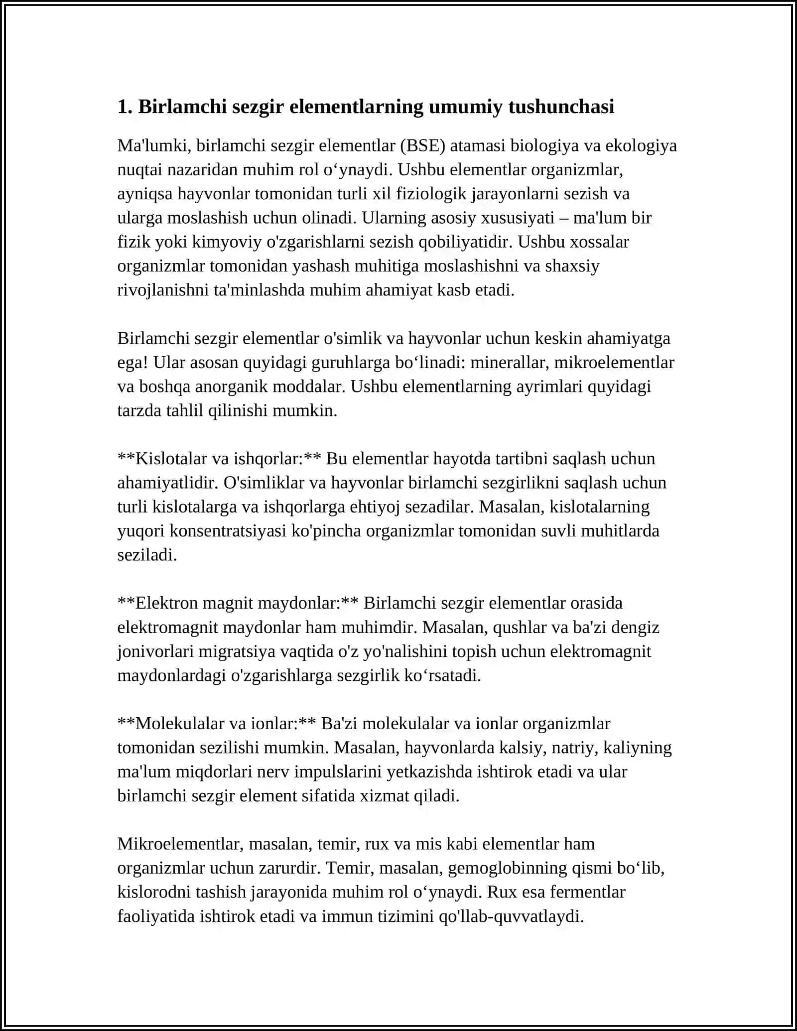 BIRLAMCHI SEZGIR ELEMENTLARI VA ULARNI TURLARI XUSUSIYATLARI 3