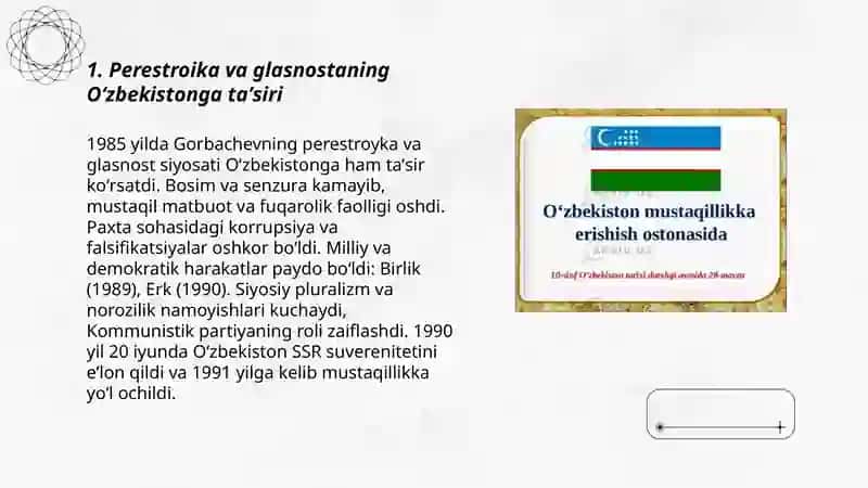 Perestroyka va glasnostaning Oʻzbekistonga taʼsiri 3
