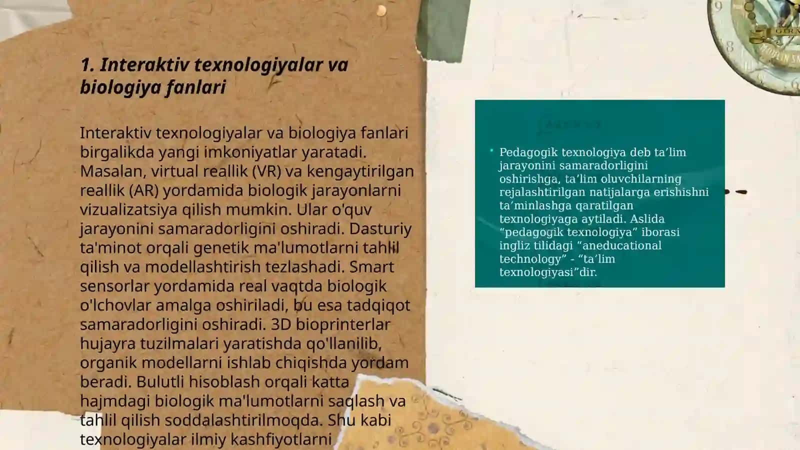 Biologiyadan mashg’ulotlarni interaktiv texnologiyalar asosida loyhalashtirish 3