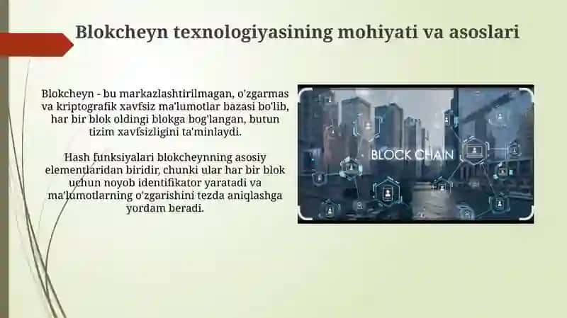 Blokcheyn texnologiyasining mohiyati va asoslari 3