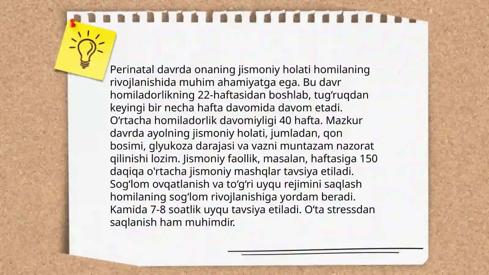 Perinatal davrning o'ziga xos xususiyatlari 3