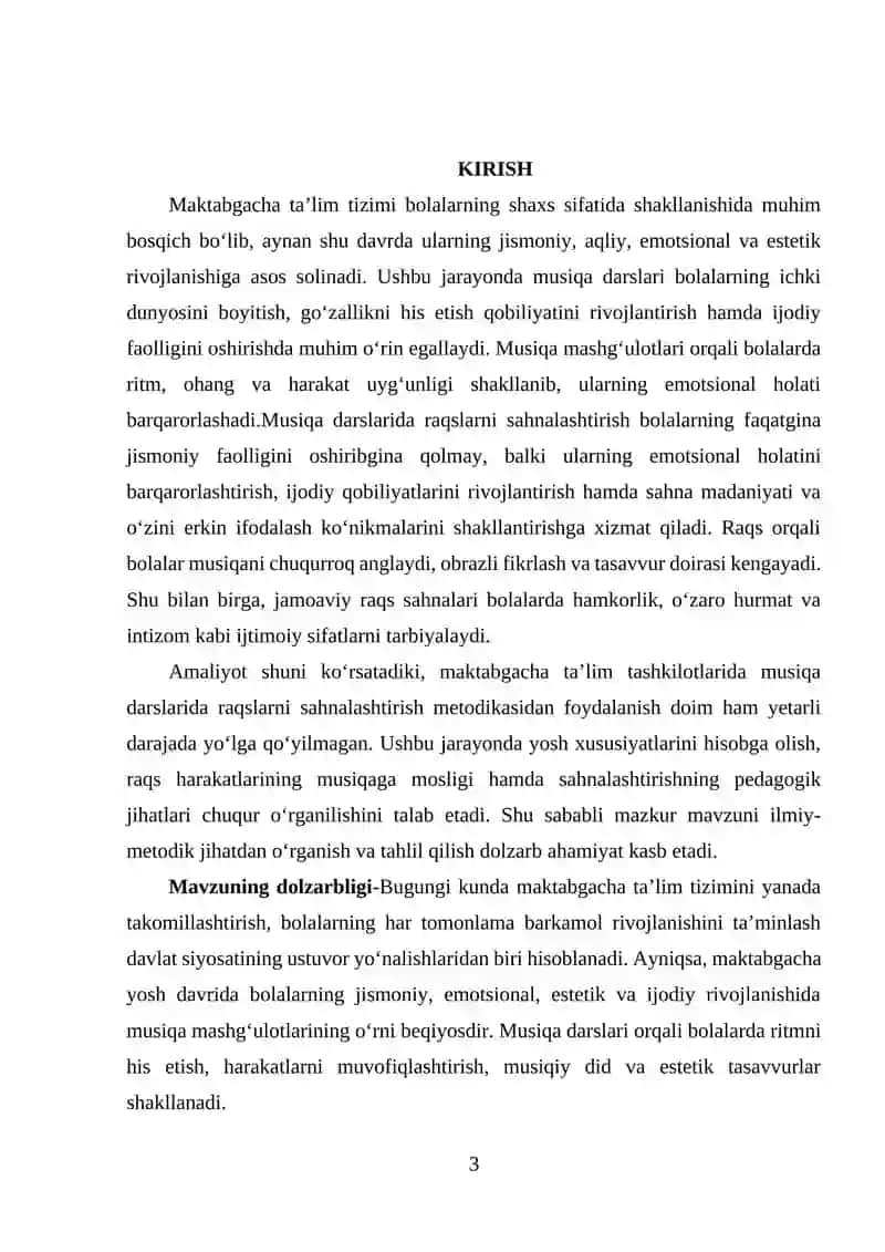 Maktabgacha ta’lim tashkilotlarida musiqa darslarida raqslarni sahnalashtirish 3