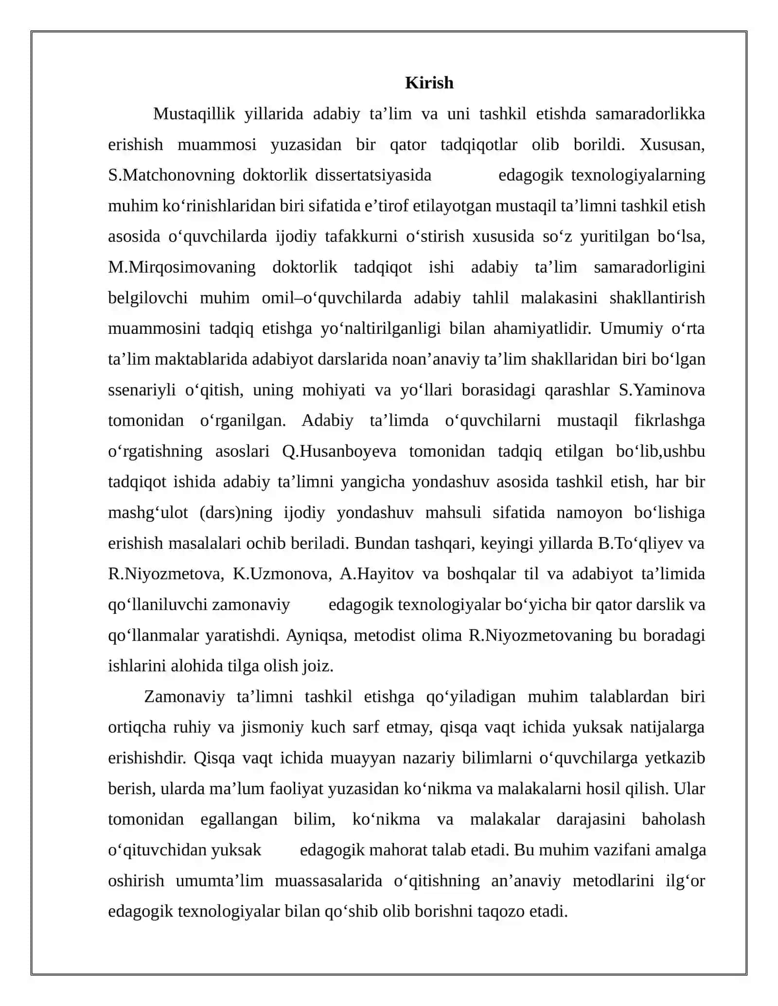 Adabiyot darslarida muammoli ta’lim usulidan foydalanish metodikasi 3