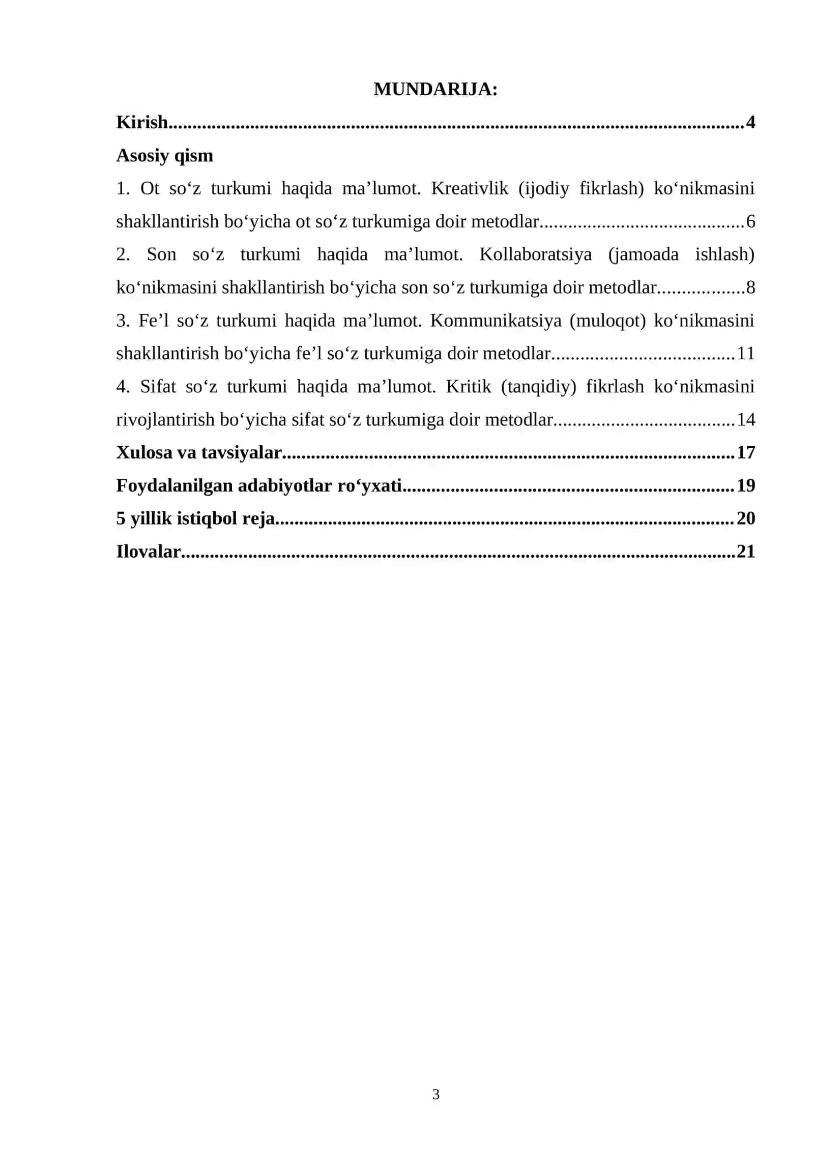 Boshlang‘ich sinflarda so‘z turkumlari tasnifi va kreativ usullardan foydalangan holda so‘z turkumlarini o‘rgatish 3