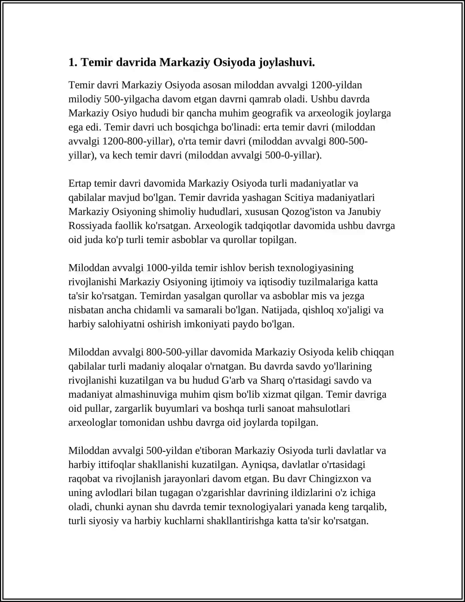 TEMIR DAVRIDA ORTA OSIYODAGI TARIXIY HUDUDLAR VA QADIMGI XALQLARNING JOYLASHUVI 3