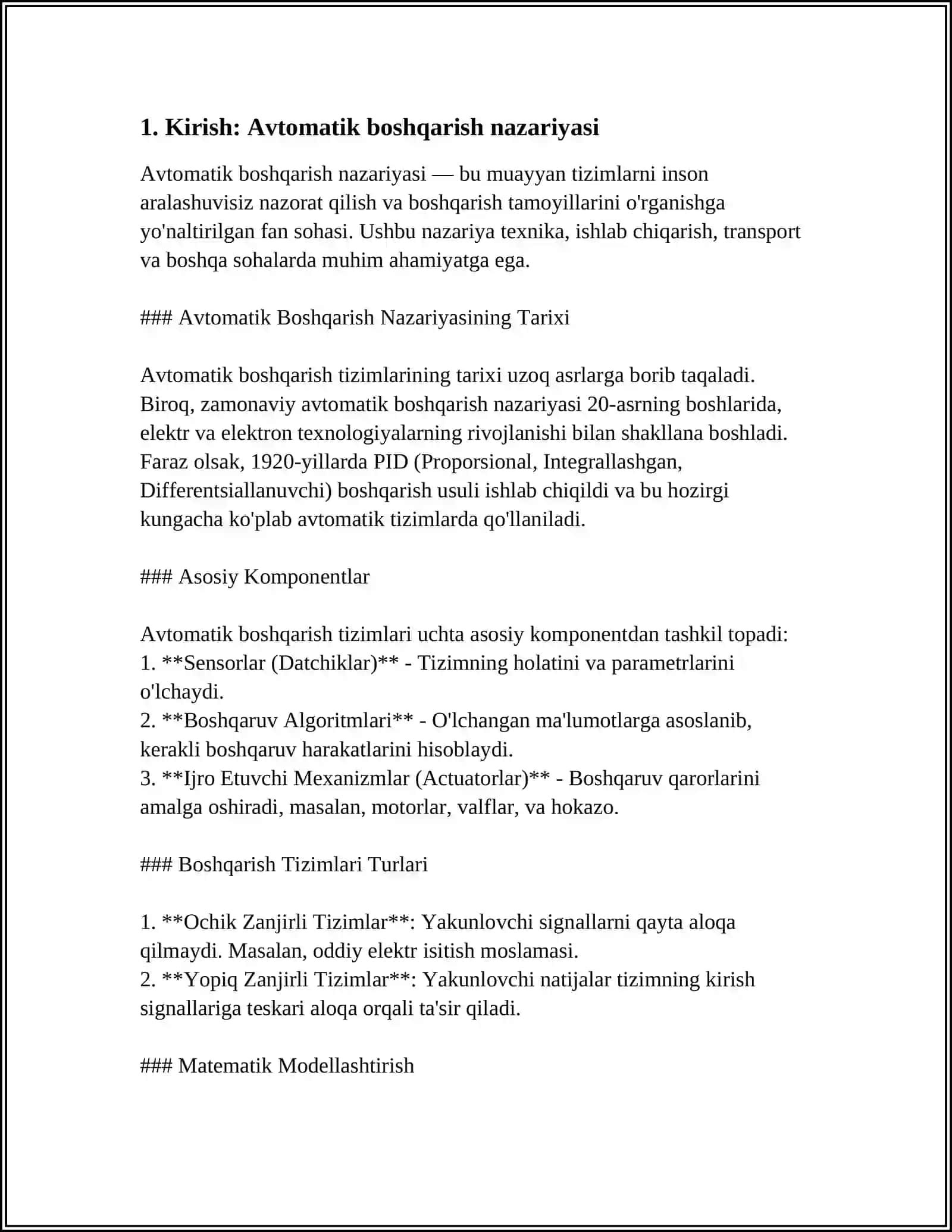 AVTOMATIK BOSHQARISH NAZARIYASI 3
