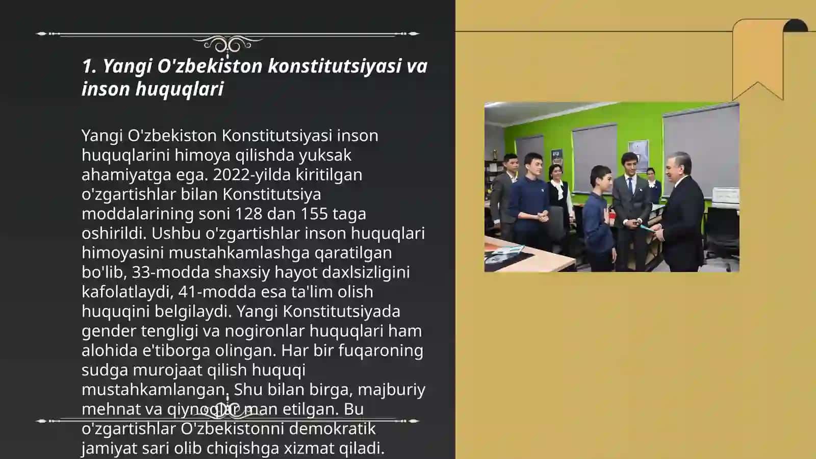 Yangi O'zbekistonda inson haq-huquqlari va erkinliklari kafolatining yaratilishi 3