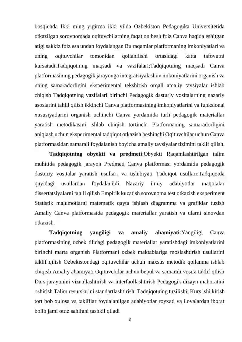 Pedagogik dasturiy vositalar yaratishda Canva imkoniyatlaridan foydalanish 3