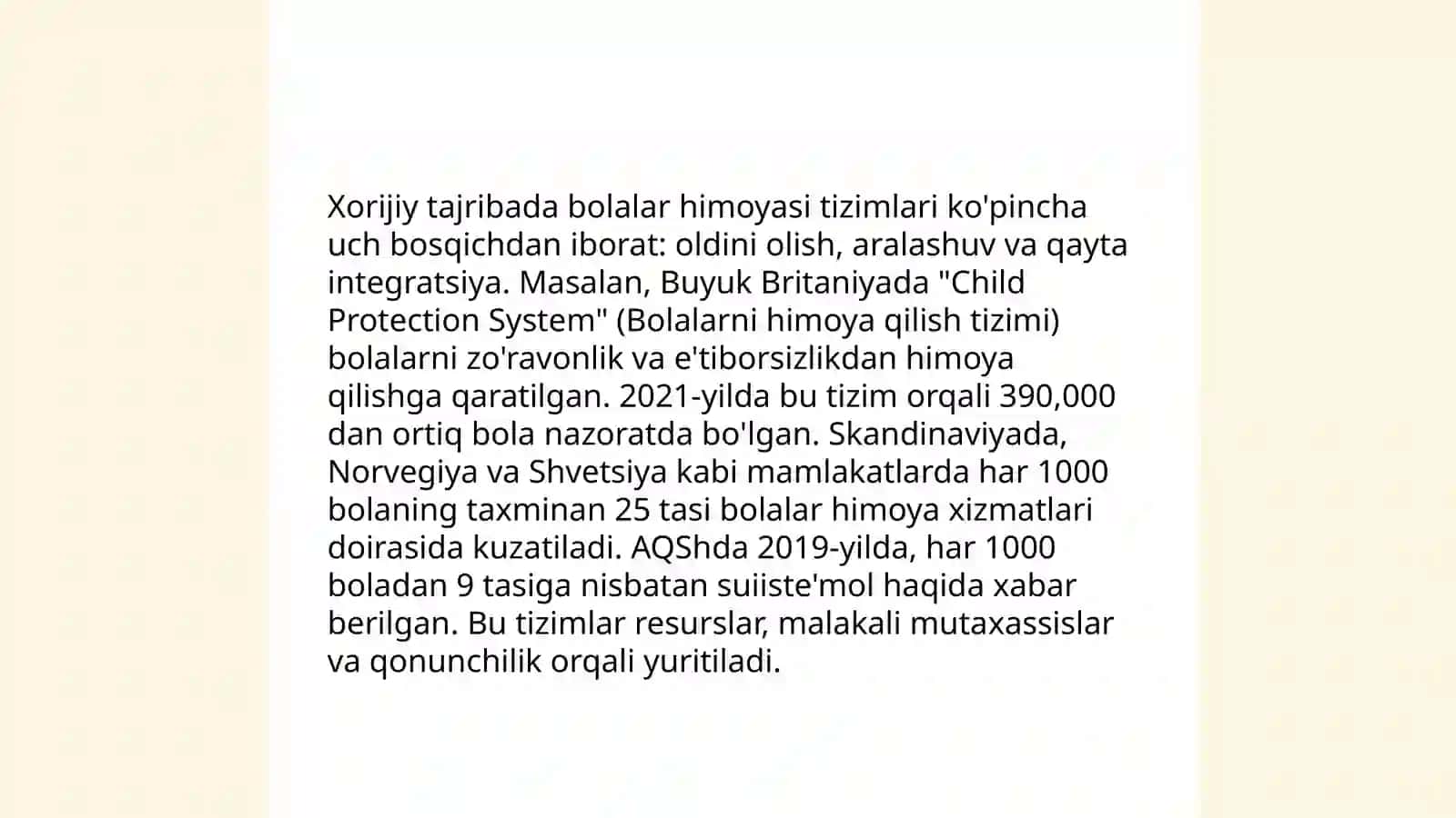 Xorijiy tajribada bolalar himoyasi 3