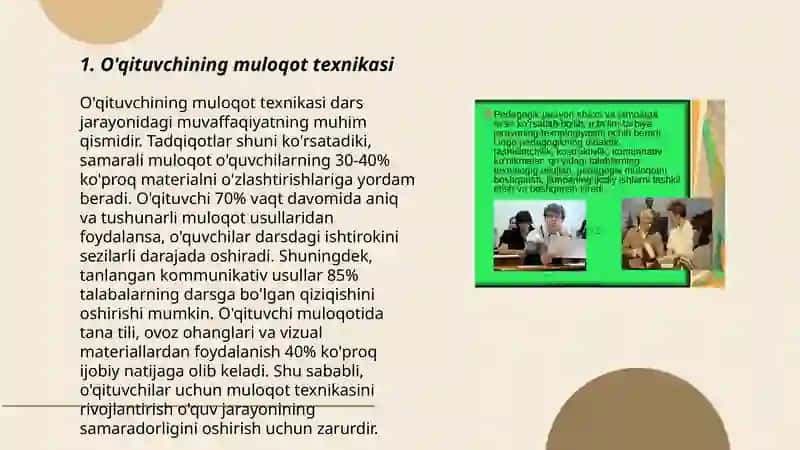 O'qituvchi nutqining asosiy kommunikativ sifatlari 3