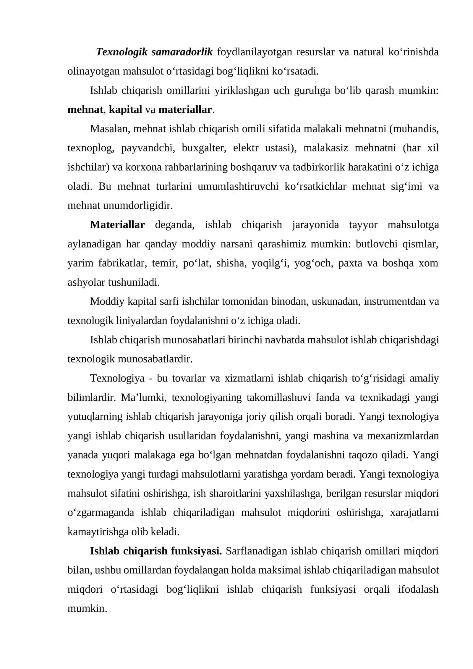 Istemolchi va ishlab chiqaruvch ortiqchaligi 3