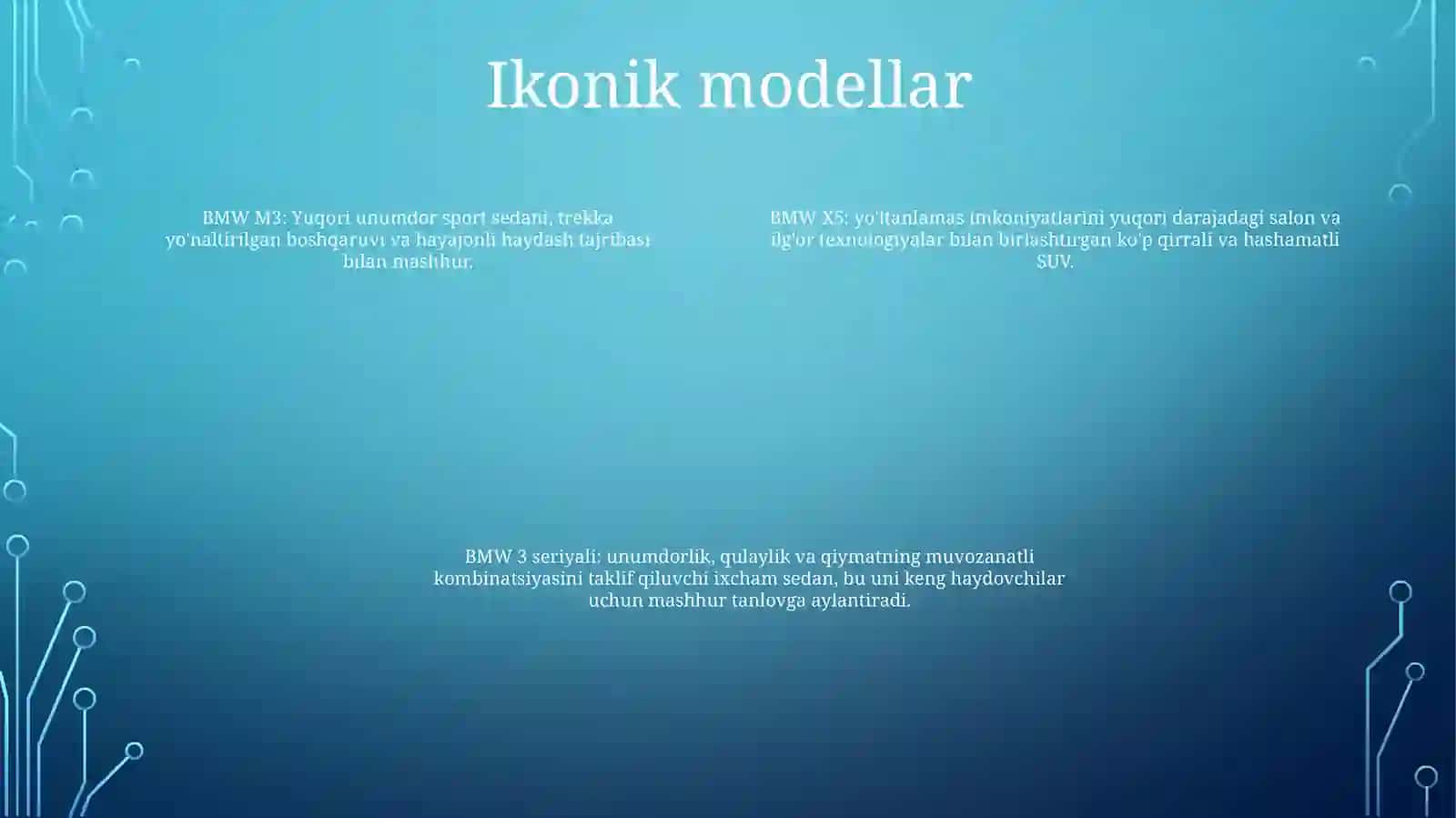 Bmw Haqida Malumot 3
