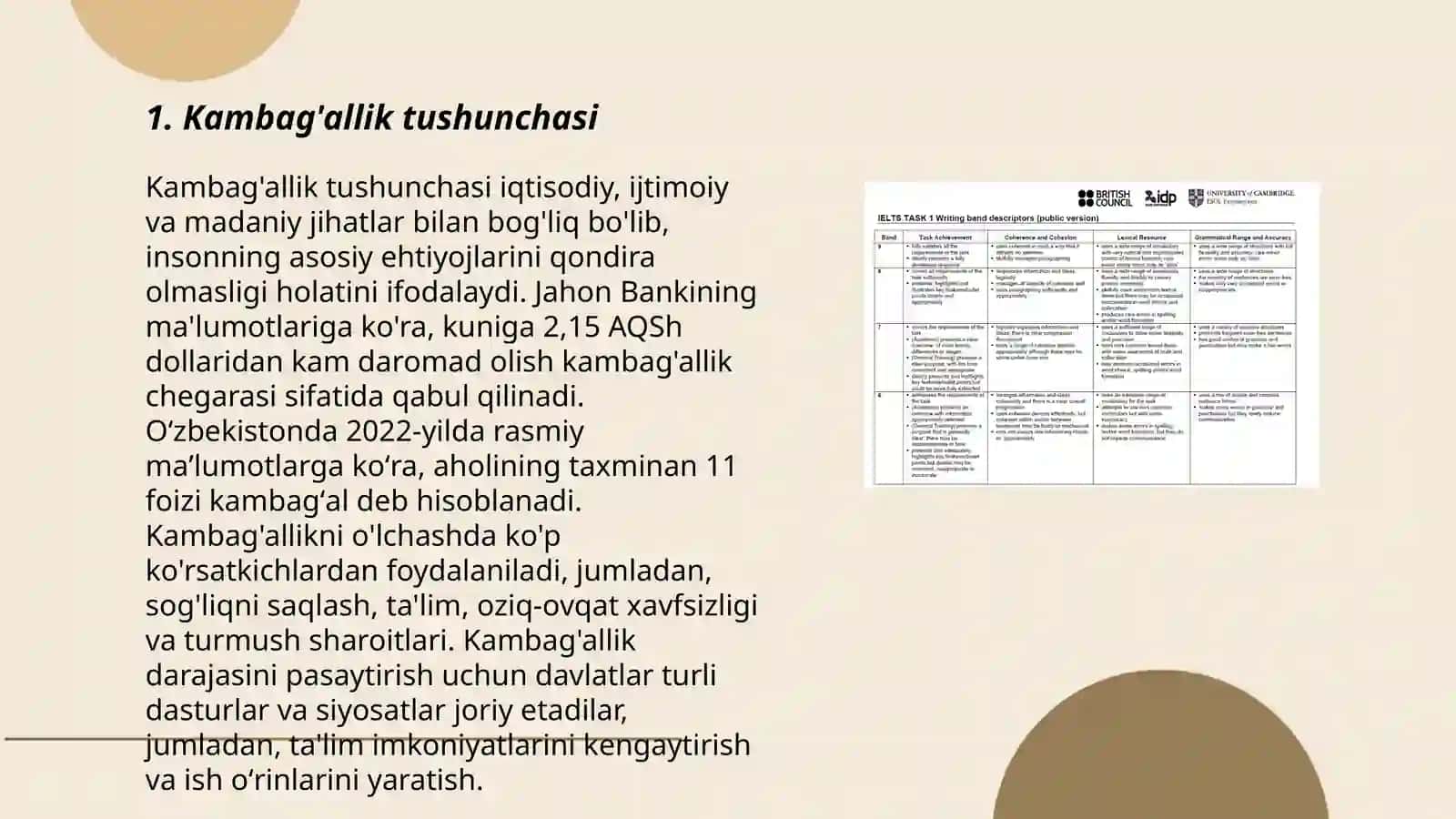 Kambag'allik tushunchasi va uni aniqlash mezonlari 3