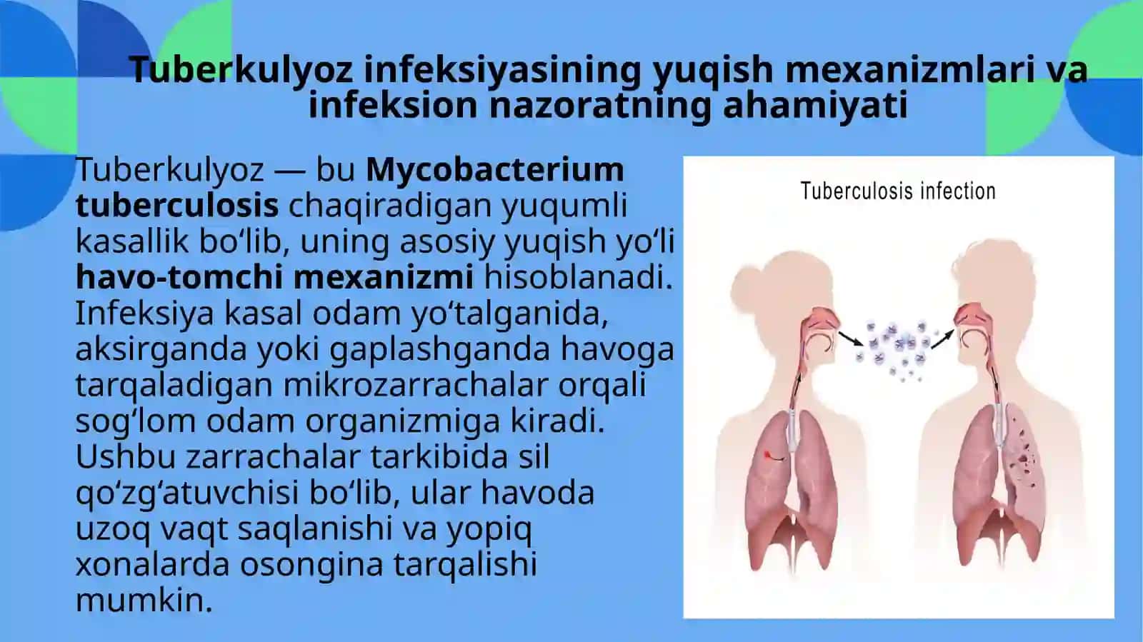 Tuberkulyozga qarshi muassasalarda infeksion nazoratni olib borish 3