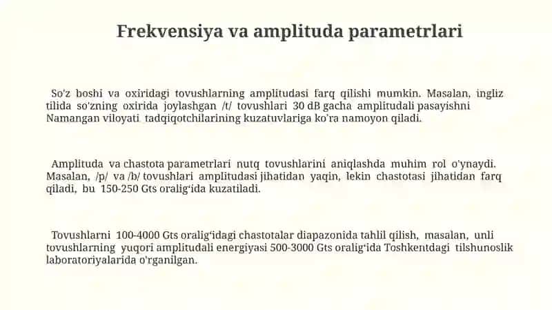 Unli tovushlarning akustik va artikulyatsion xususiyatlari 3