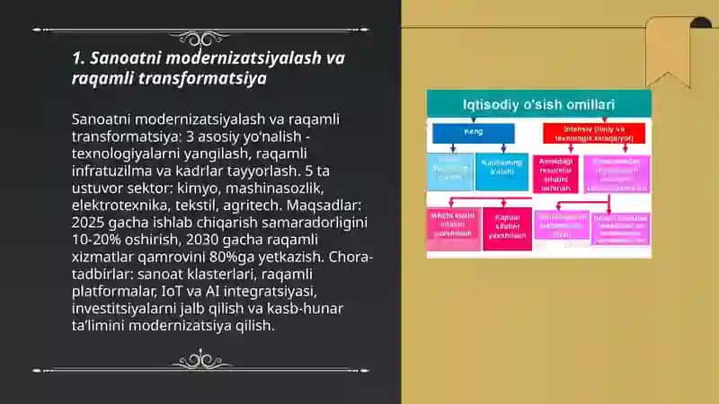 O'zbekistonda iqtisodiyotni rivojlantirish va modernizatsiyalash yo'llari 3