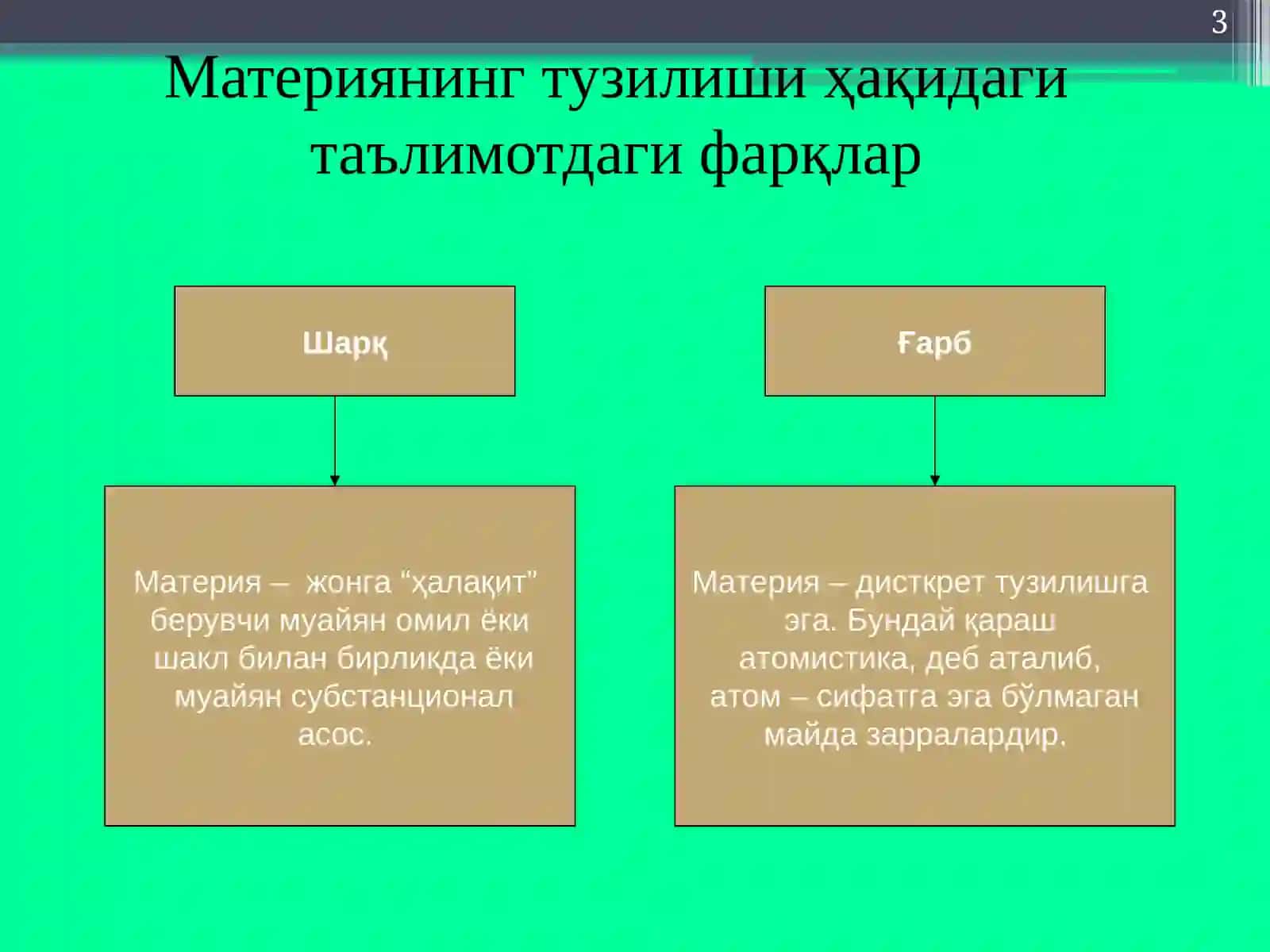 Ғарб фалсафасининг устувор йўналишлари 3