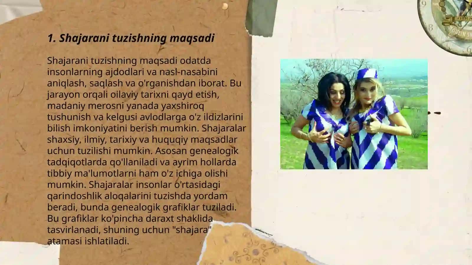 Shajara tuzish va uni tahlil qilish slayd 3