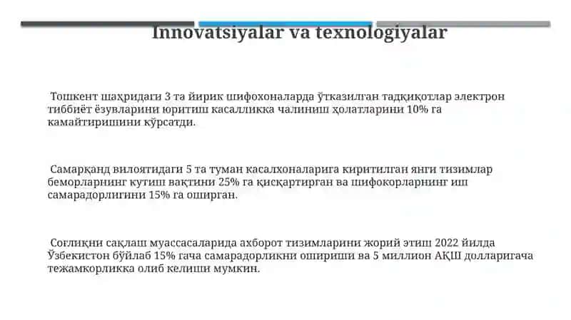 Tibbiyot muassasalarida axborot tizimlarini joriy etishning iqtisodiy tahlili 3