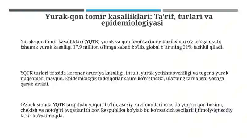 Yurak-qon tomir kasalliklari 3