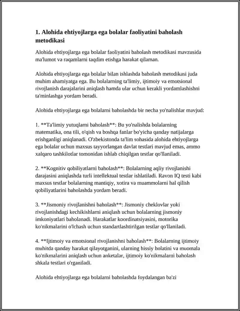 Alohida ehtiyojlarga ega bolalar faoliyatini baholash metodikasi 3