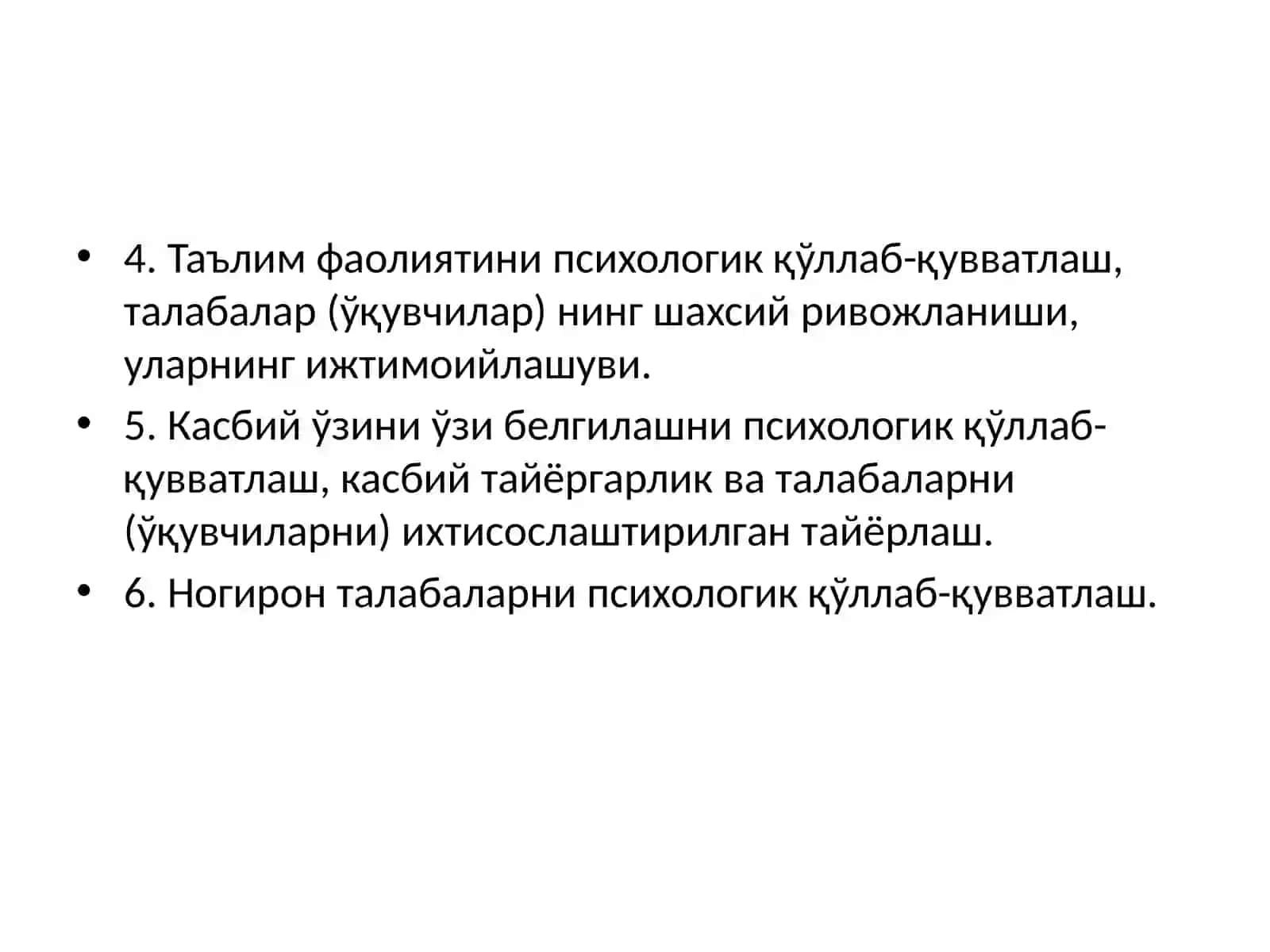 Psixologik faoliyat yo’nalishlari 3