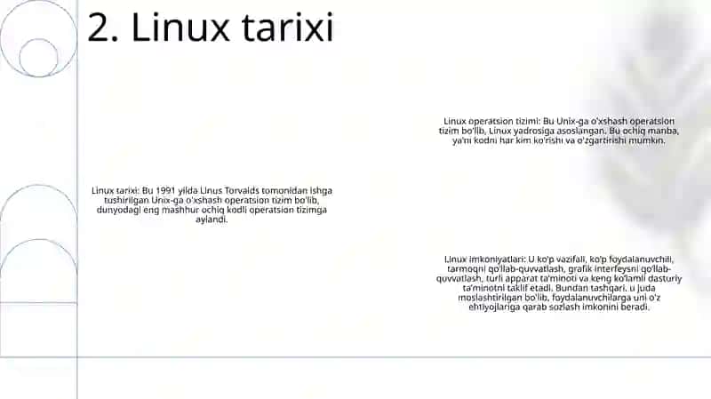 Linux Operatsion Tizimi Va Uning Imkoniyatlari 3