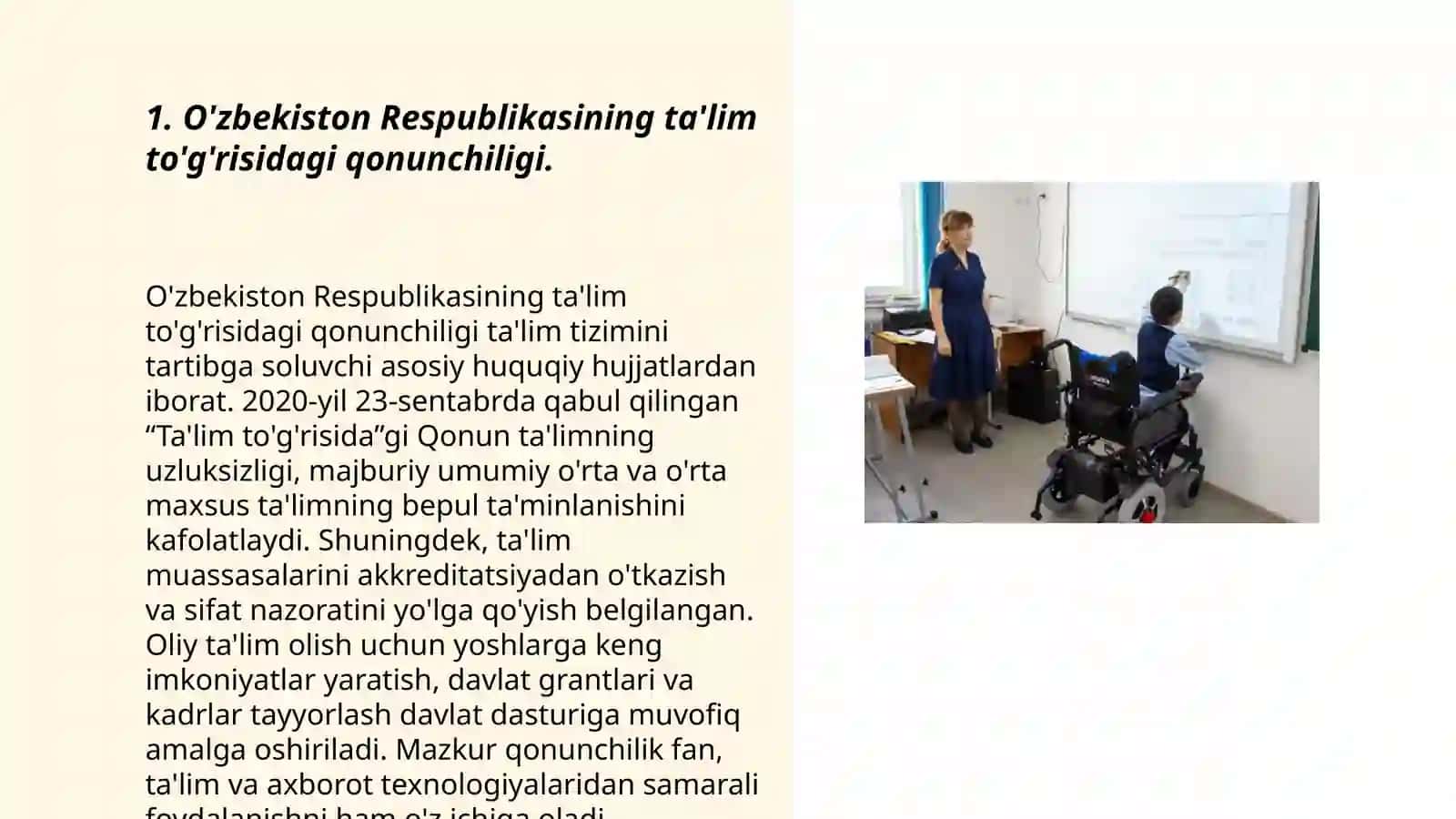 O'zbekiston Respublikasida inklyuziv ta'limni qo'llab-quvvatlashning xuquqiy asoslari va amaliy tajribalar 3