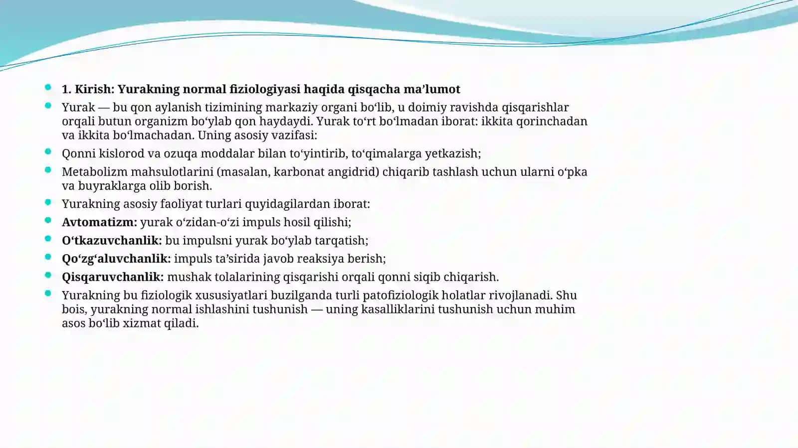Yurak patfiziologiyasi 3