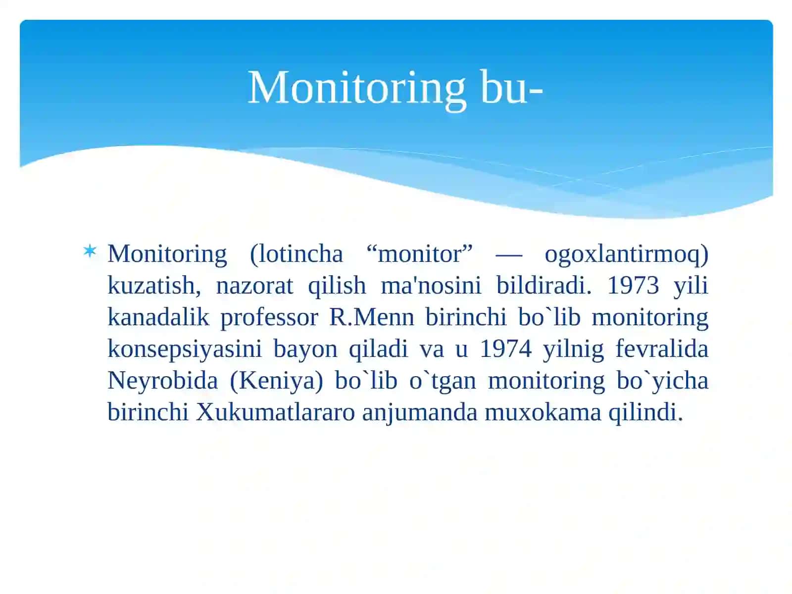 Ekologik monitoring fani rivojlanishi tarixi 3