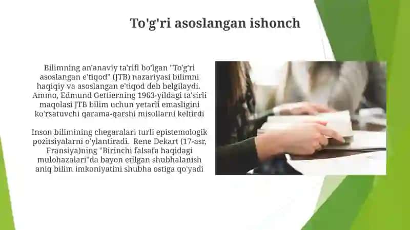 Gnosologiya bilish haqidagi falsafiy taminot 3