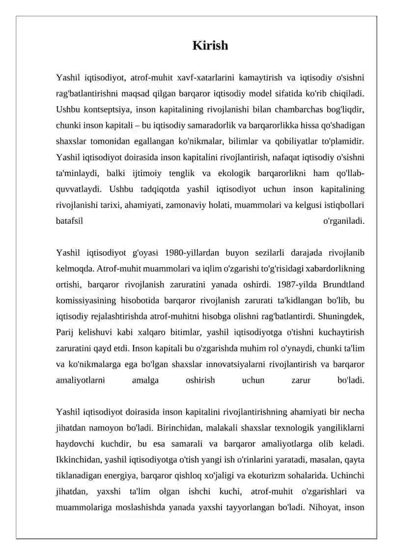 Yashil iqtisodiyot uchun inson kapitalini rivojlanishi 3