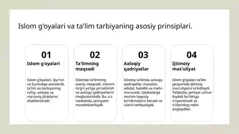 Islom g'oyalari va ta'lim tarbiya 3