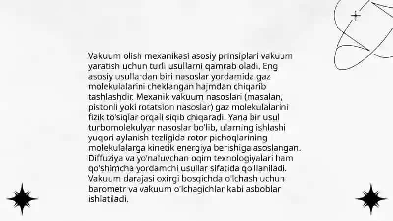 Past vakum olish mexanikasi va siyalik nasoslar 3