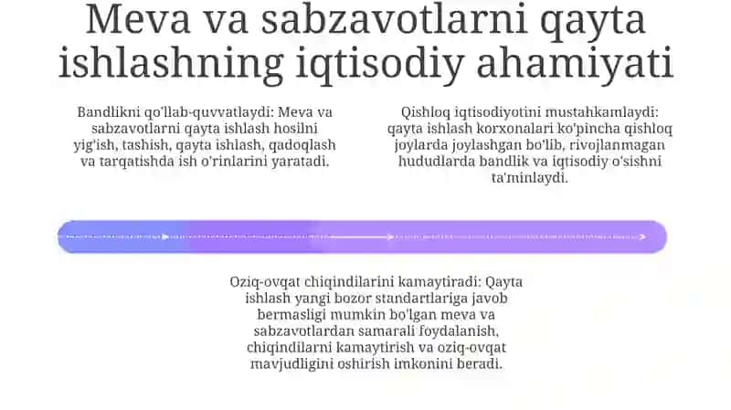 Meva-Sabzavot Mahsulotlarini Qayta Ishlashni Xalq XoʻJaligidagi OʻRni Va Ahamiyati 3