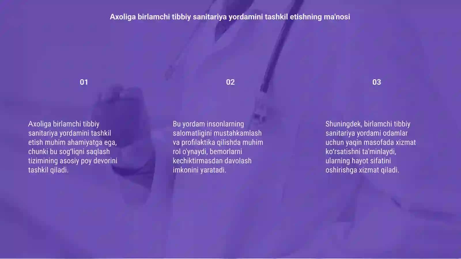 Axoliga birlamchi tibbiy sanitariya yordamini tashkil etish 3