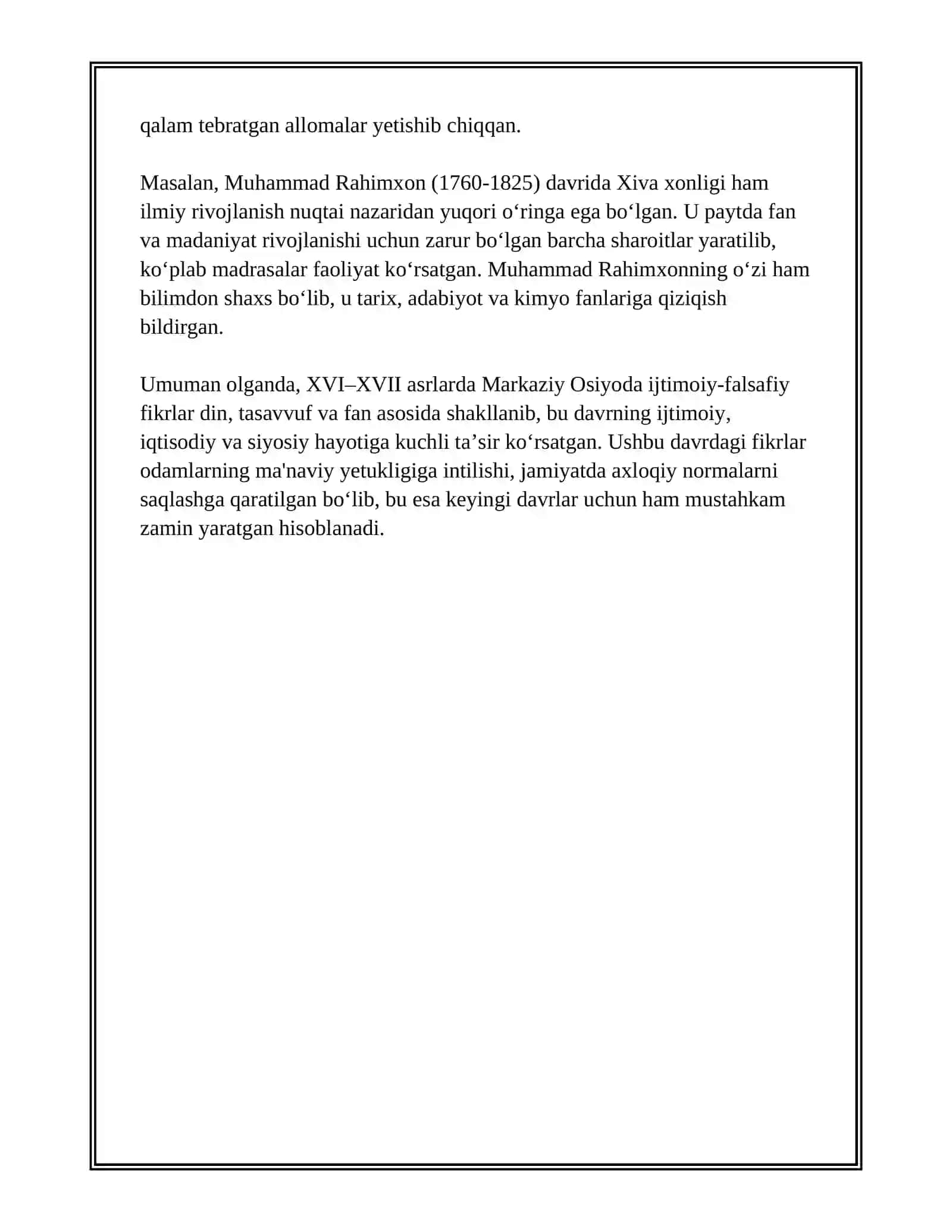 XVI–XVII ASRLARDA MARKAZIY OSIYODAGI IJTIMOIY-FALSAFIY FIKR 3