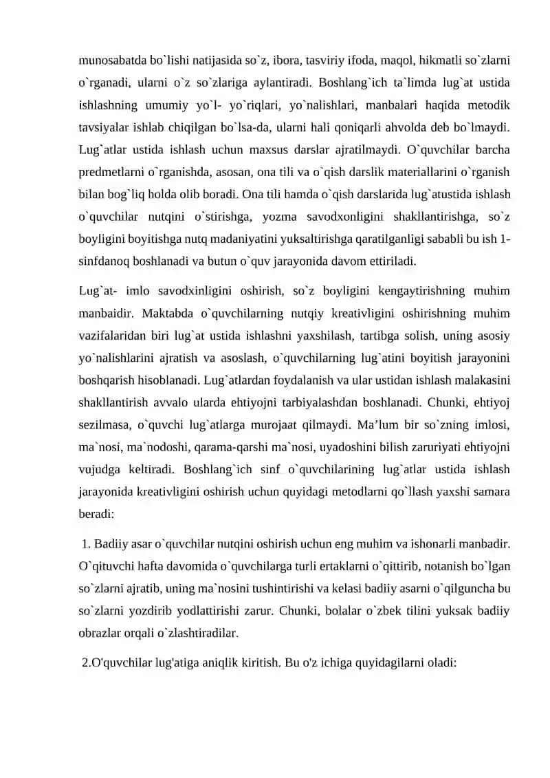 Lug'atlar Bilan Ishlash va O'qituvchi Atamasi 3