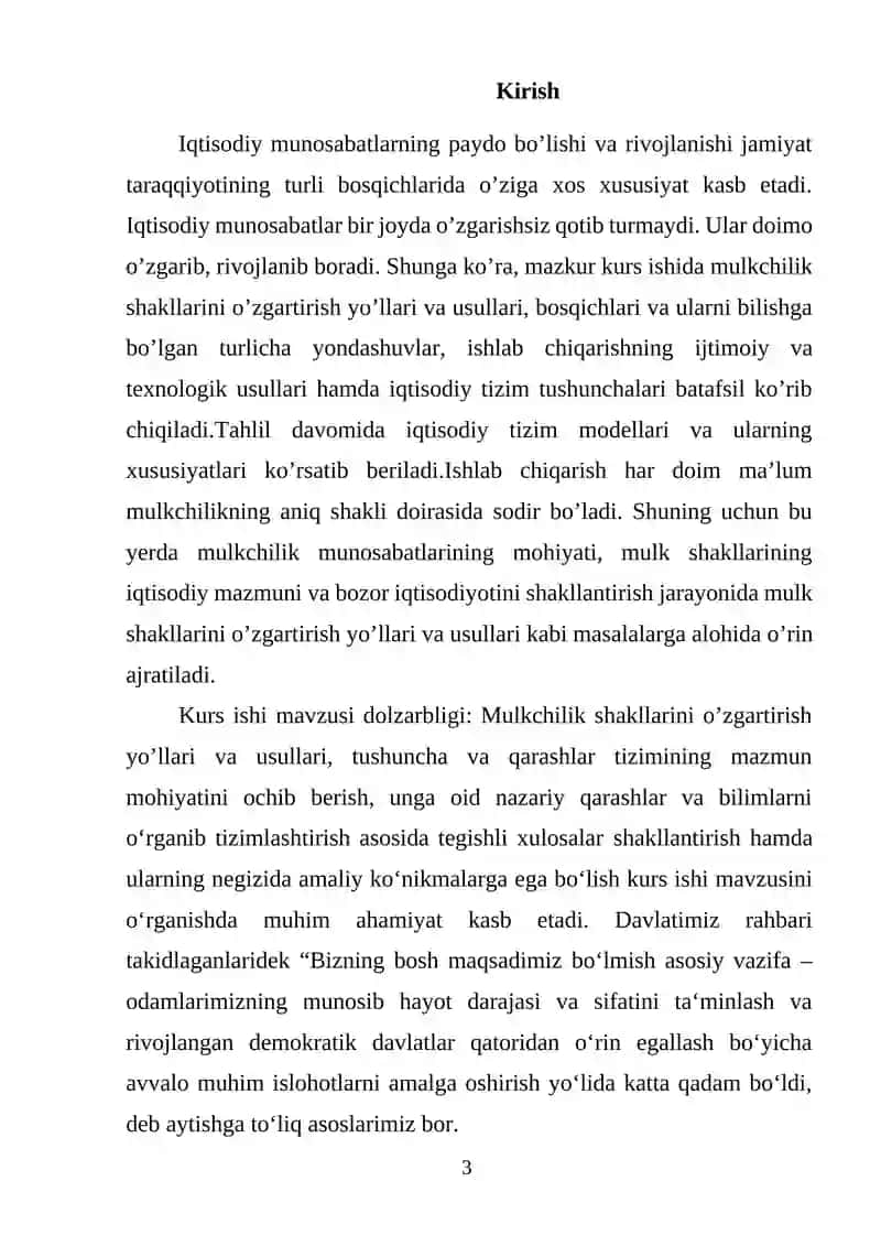 Mulkchilik shakllarini o’zgartirish yo’llari va usullari 3