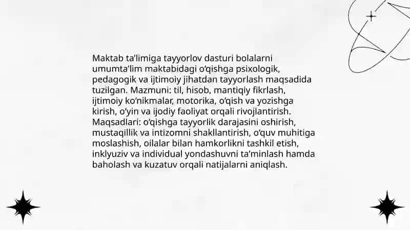Maktab taʼlimiga tayyorlov 3