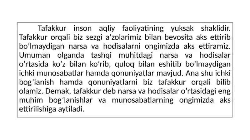 Tafakkurning bilish jarayoni sifati va mohiyati 3