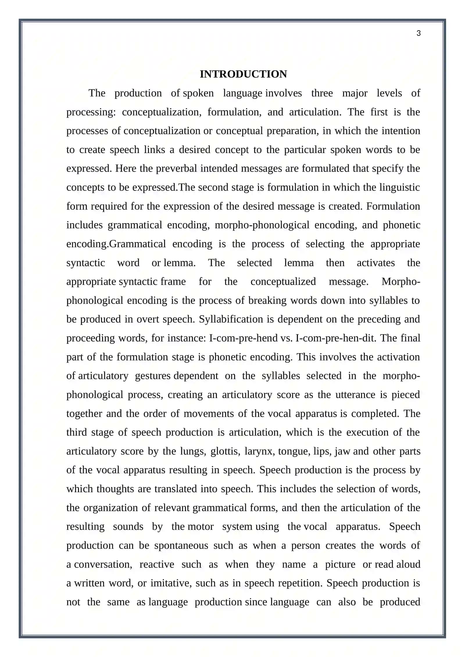 Course Work: Distinguishing spoken interaction from spoken production 3