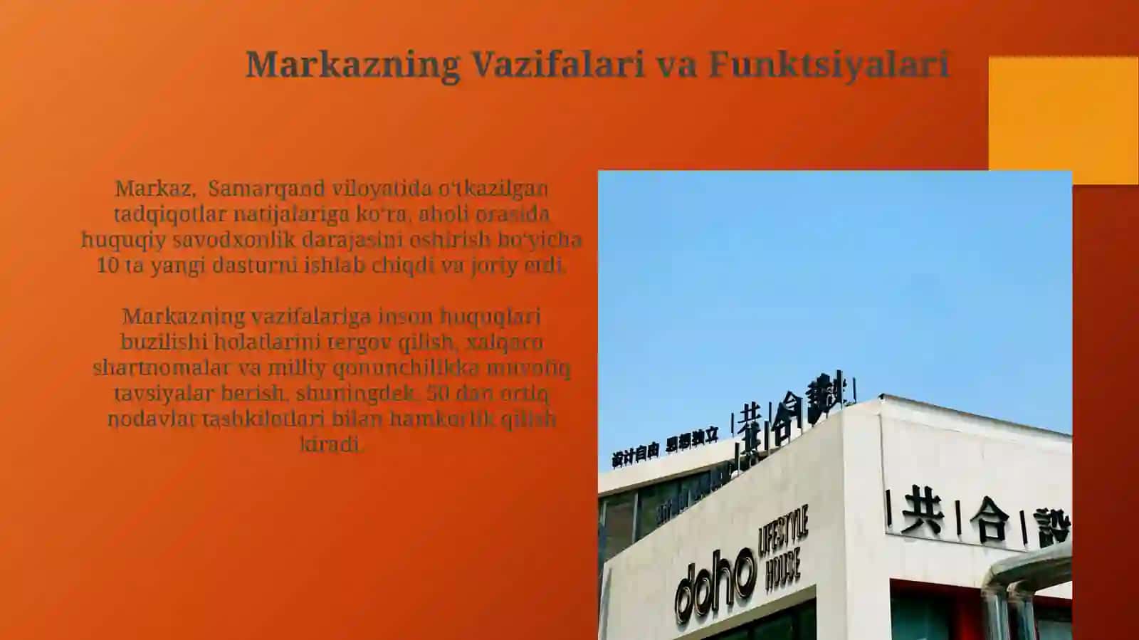 Odam Huquqlari Milliy Markazi: Umumiy Ma'lumot 3