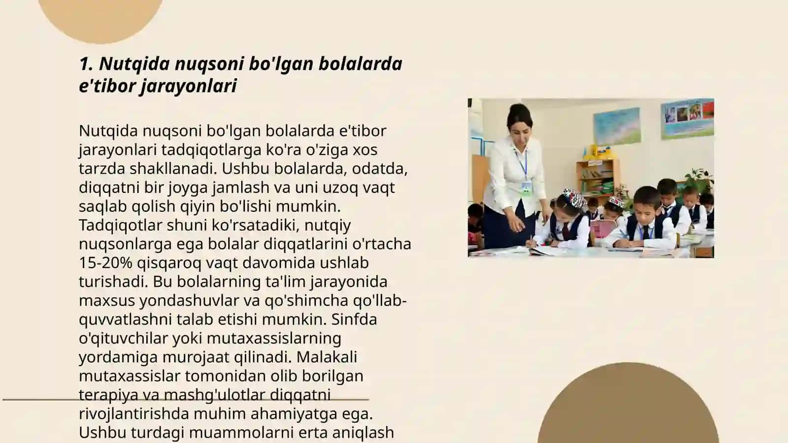 Nutqida nuqsoni bo'lgan bolalar bilish jarayonlari diagnostikasi tahlili 3