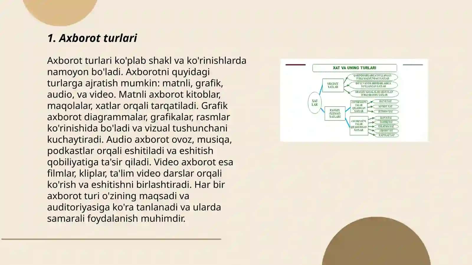 Axborot turlari va ishonchliligi 3
