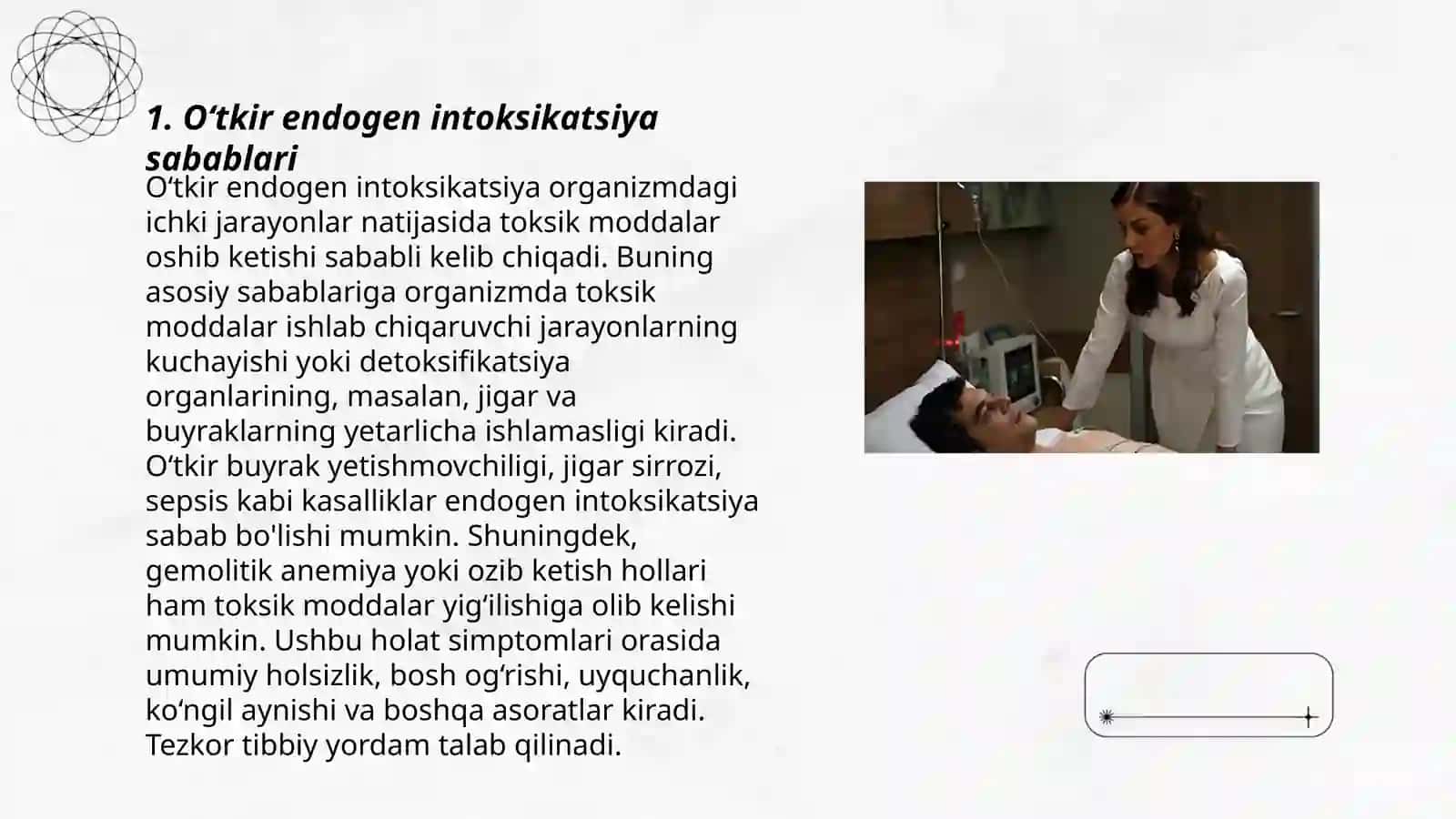 Oʻtkir endogen intoksitatsiyalar va komalar 3