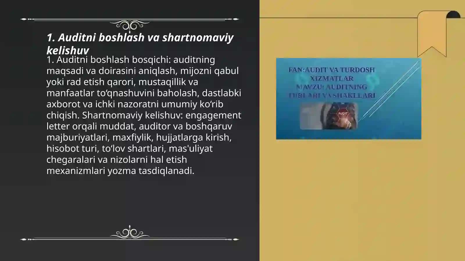 Auditning ketma-ketligi 3