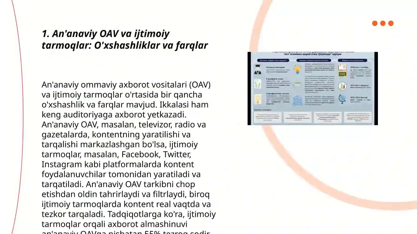 An'anaviy OAV va Ijtimoiy Tarmoqlar: O'xshashliklar va Farqlar 3