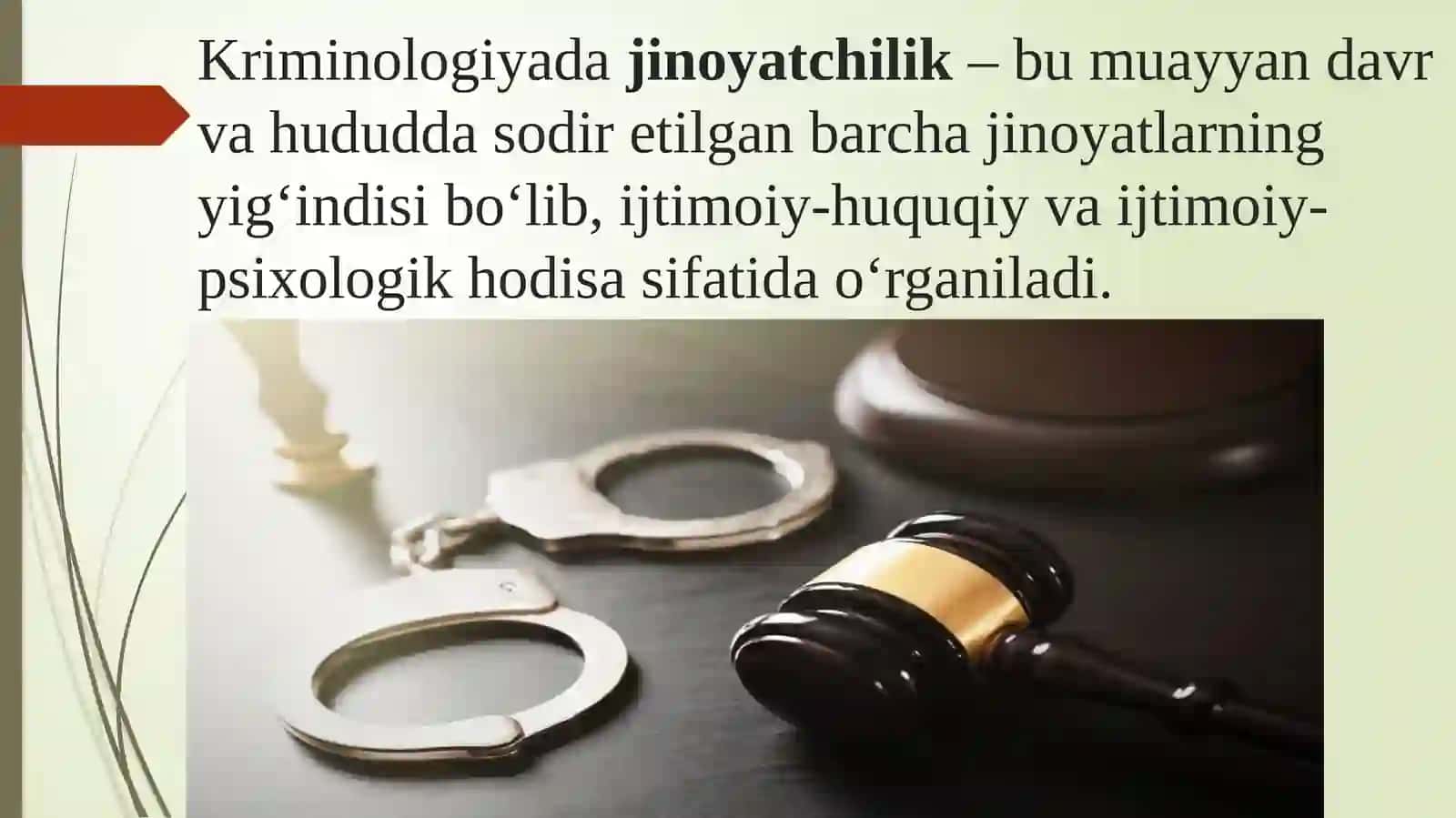 Jinoyatchilik tushinchasi, uning tarkibi va latent jinoyatchilik 3