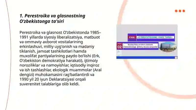 Perestroika va glasnostning Oʻzbekistonga taʼsiri 3